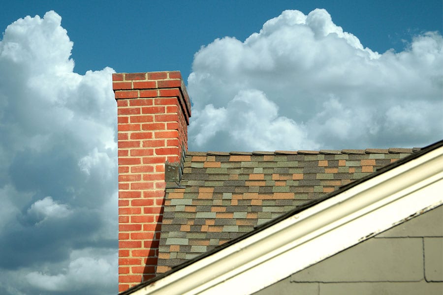 Chimney with Cloudy Sky